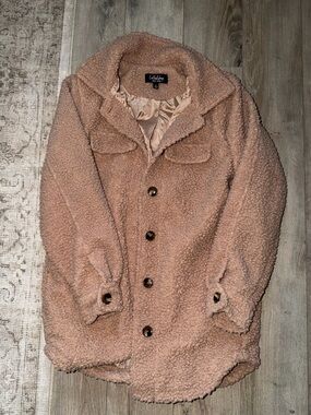 CoffeeShop Plush Teddy Coat Jacket